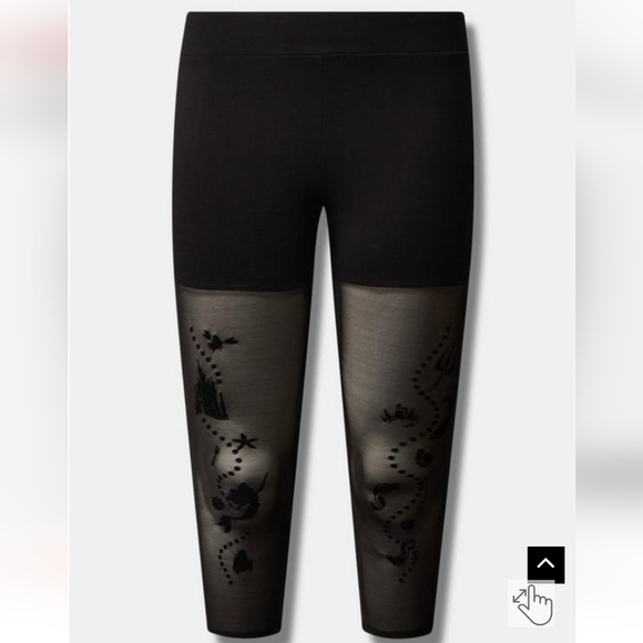 Torrid Disney The Little Mermaid Crop Comfort Waist Premium Mesh Legging NWT - Picture 3 of 7